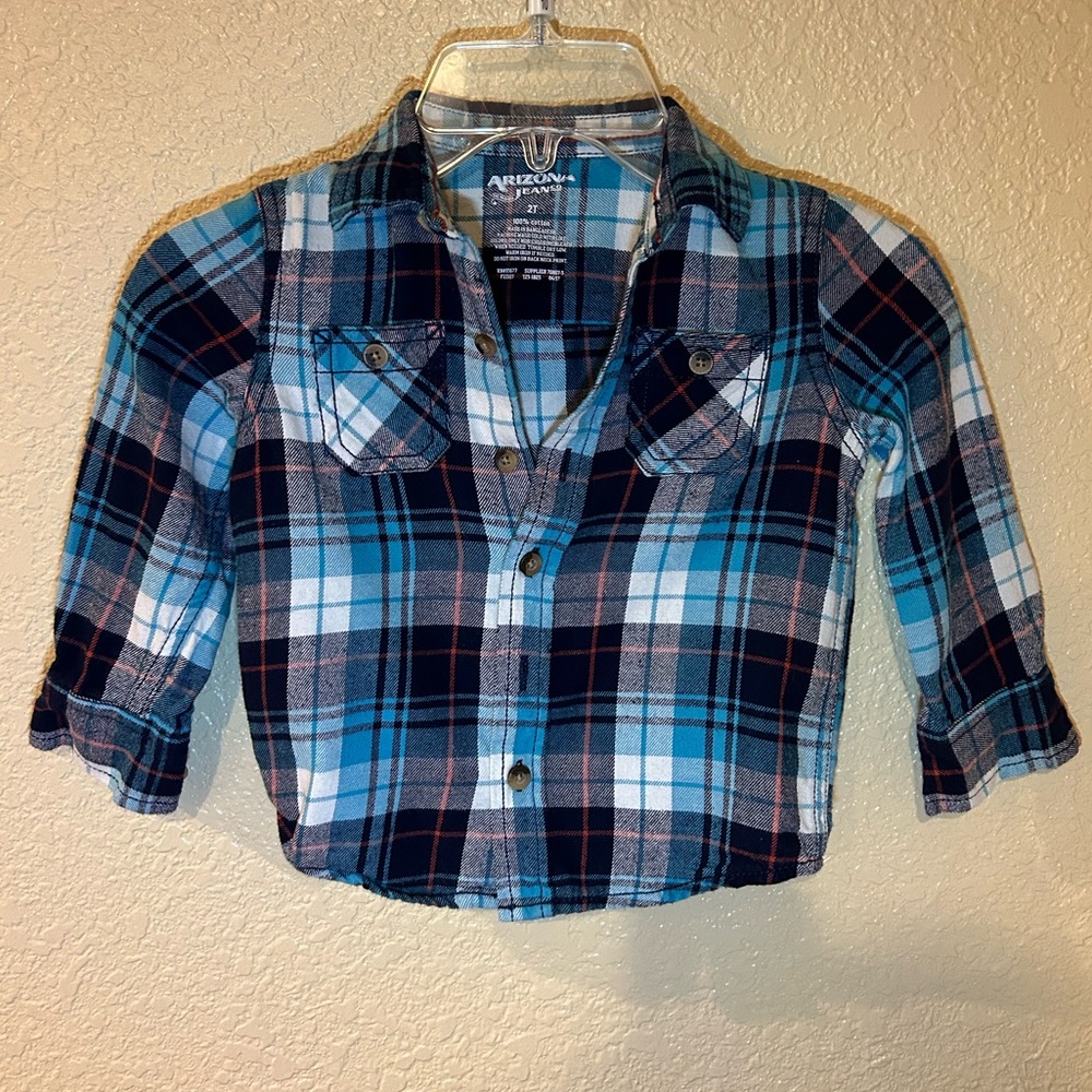 Arizona Jean Co. Blue Plaid Flannel - Size 2T